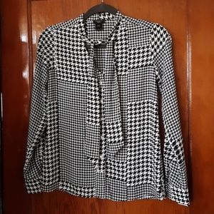 Ann Taylor Factory Tie Neck Blouse XXSP